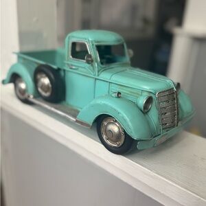 Vintage Style Teal Truck Model